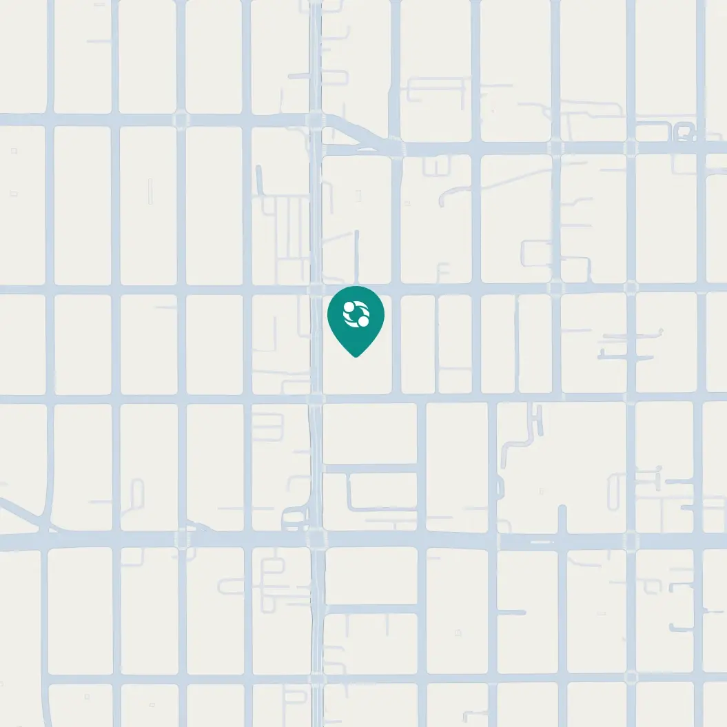 Bản đồ hiển thị vị trí trung tâm cộng đồng Clever Care Koreatown